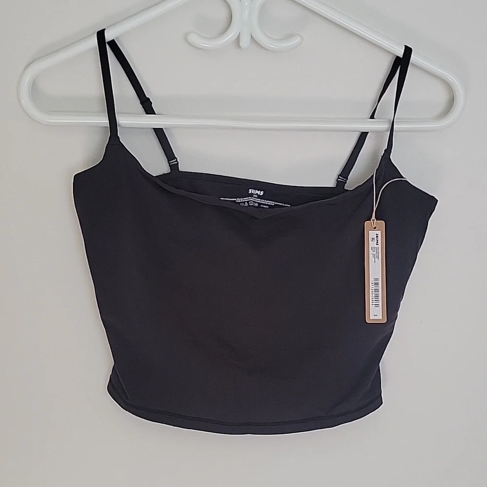 Skims Fits Everybody Cropped Cami NWT Sz L in Onyx - Picture 5 of 5